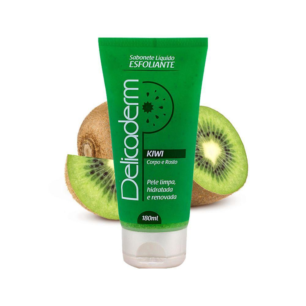 SABONETE LIQUIDO DELICADERM ESFOLIANTE KIWI 180ML