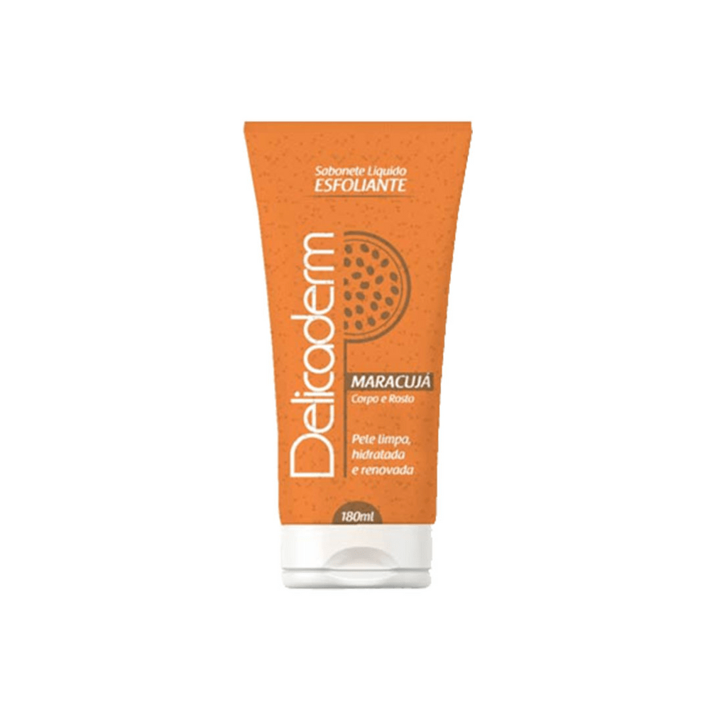 SABONETE LIQUIDO DELICADERM ESFOLIANTE MARACUJA 180ML
