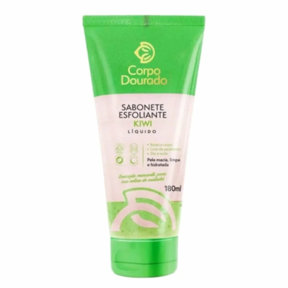 SABONETE LIQUIDO ESFOLIANTE CORPO DOURADO KIWI 180ML