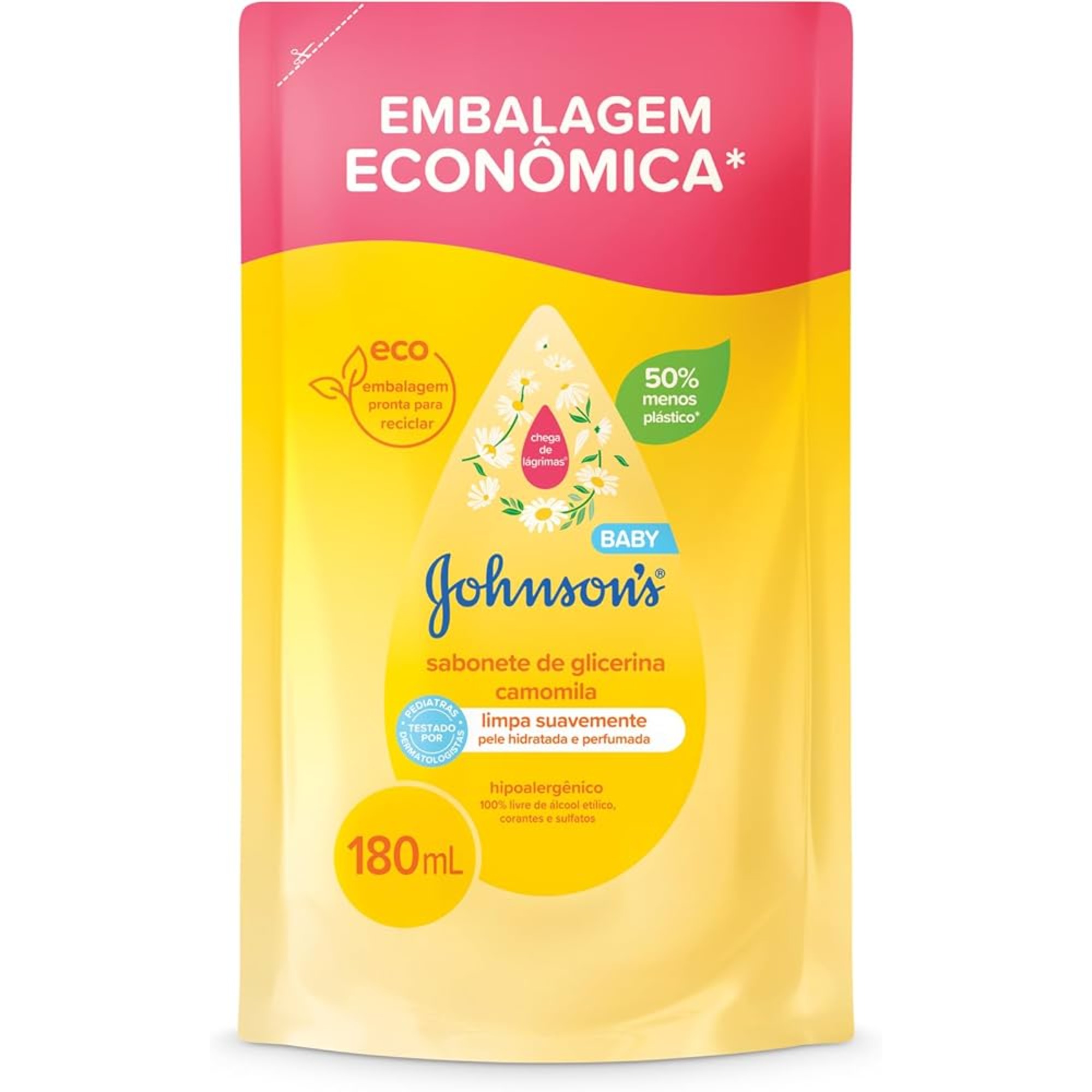 SABONETE LIQUIDO INFANTIL JOHNSON'S BABY CAMOMILA REFIL 180ML