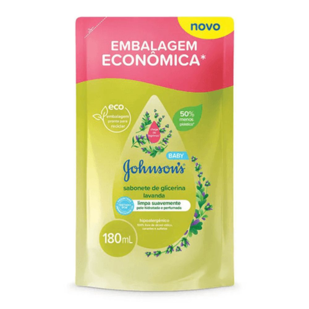 SABONETE LIQUIDO INFANTIL JOHNSON'S BABY LAVANDA REFIL 180ML