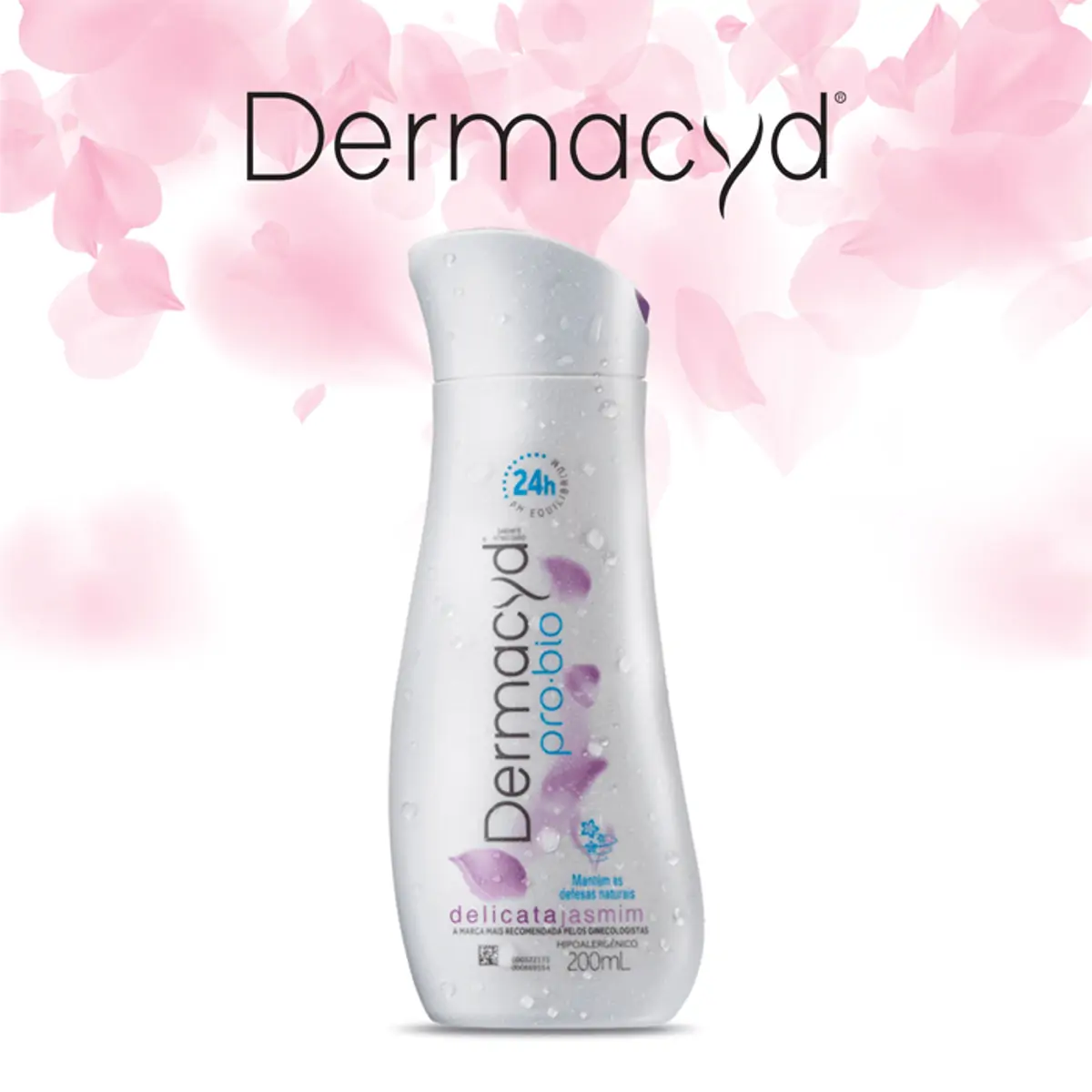 SABONETE LIQUIDO INTIMO DERMACYD PRO-BIO DELICATA JASMIM 200ML