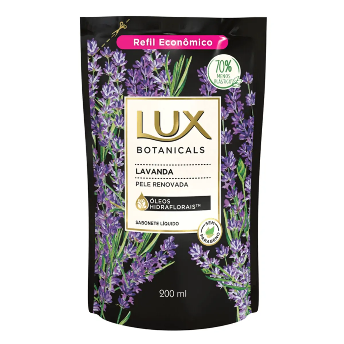 SABONETE LIQUIDO LUX BOTANICALS LAVANDA REFIL 200ML