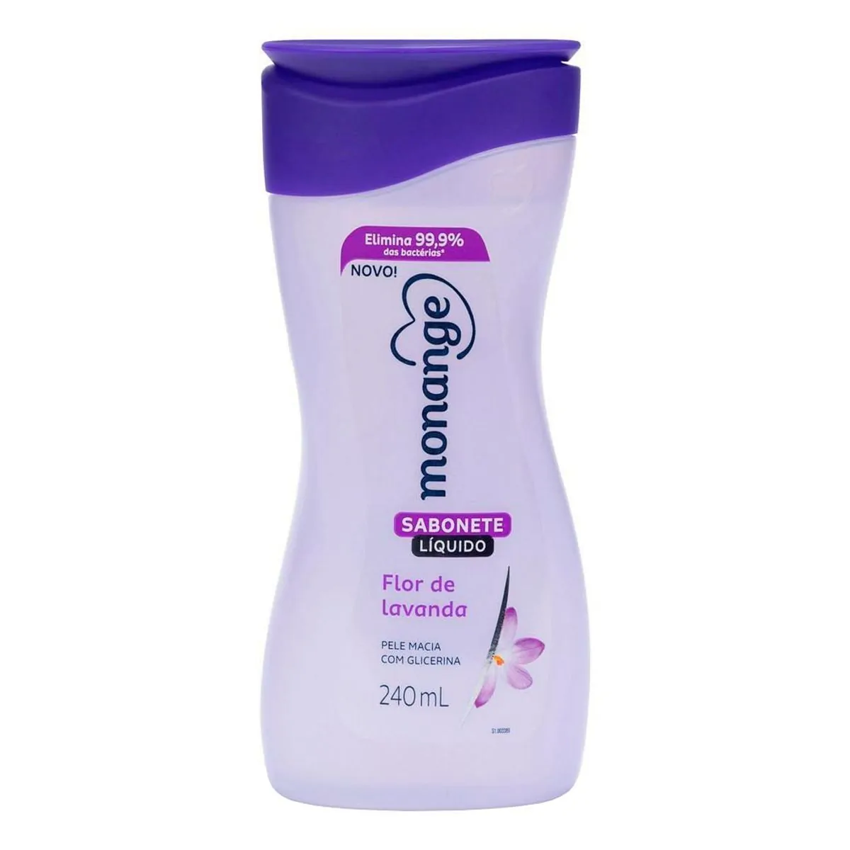 SABONETE LIQUIDO MONANGE FLOR DE LAVANDA 240ML
