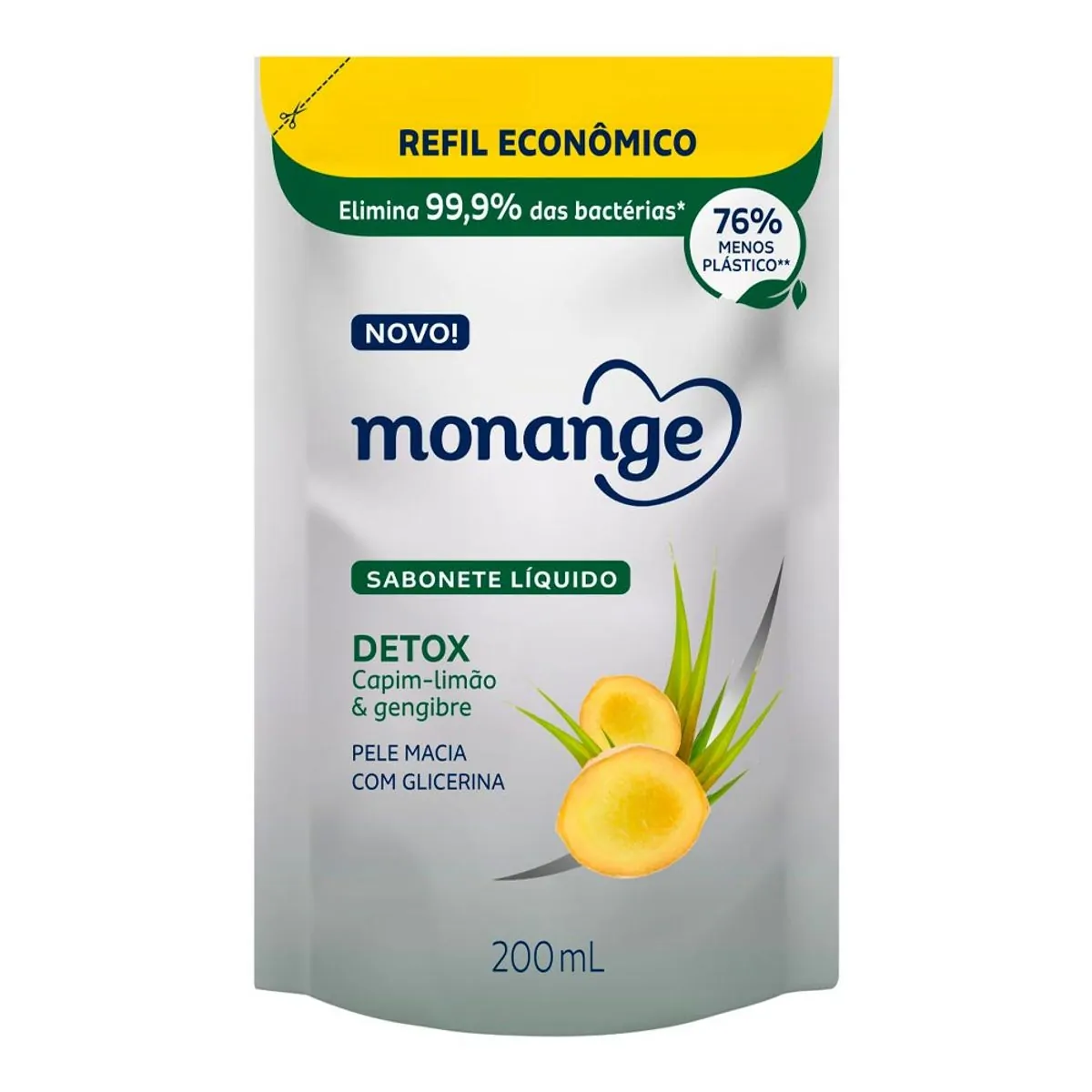 SABONETE LIQUIDO MONANGE REFIL DETOX 200ML