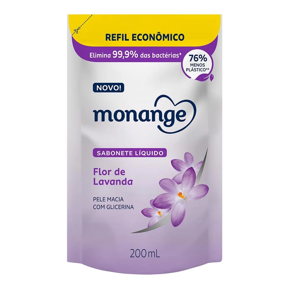 SABONETE LIQUIDO MONANGE REFIL LAVANDA 200ML
