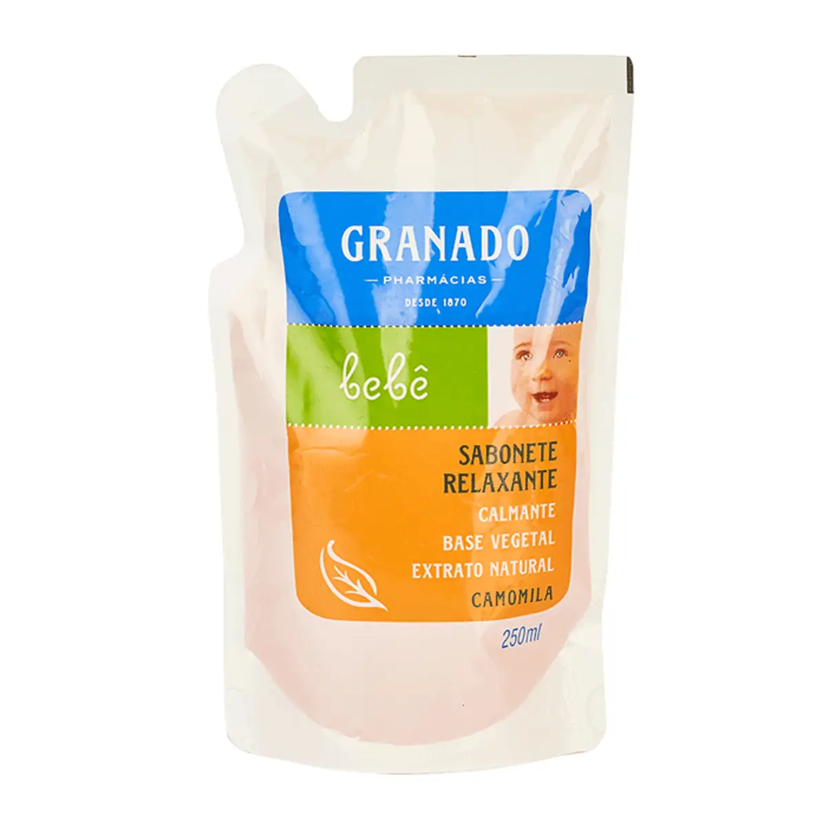 SABONETE LIQUIDO RELAXANTE GRANADO BEBE CAMOMILA REFIL 250ML