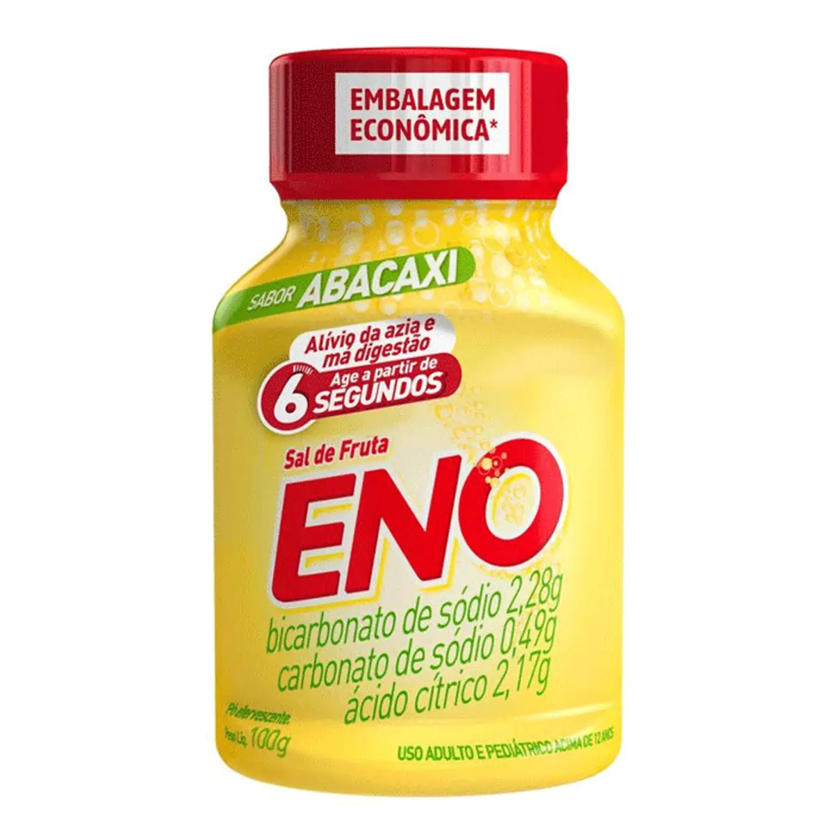 SAL DE FRUTA ENO SABOR ABACAXI FRASCO COM 100G