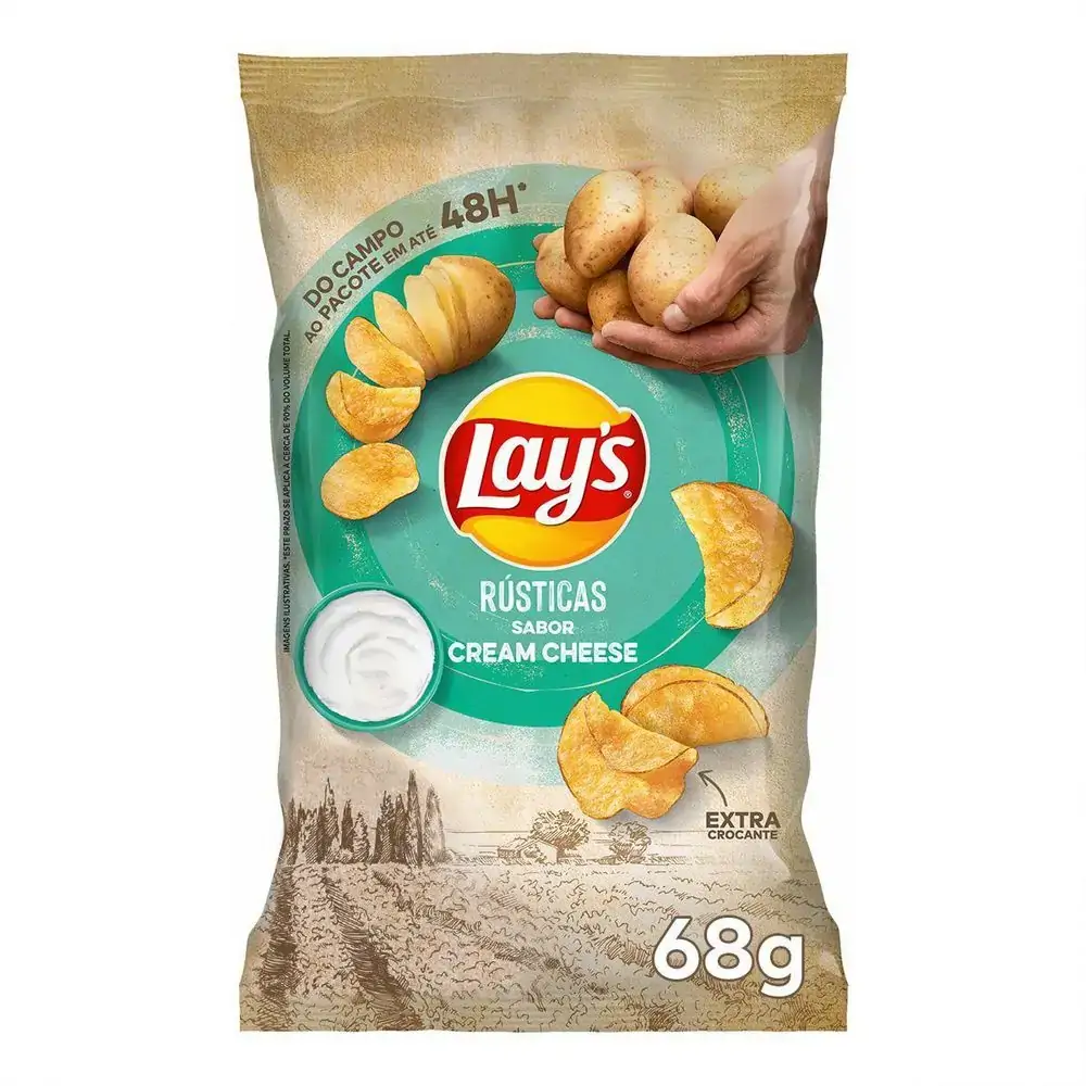 SALGADINHO LAYS RUSTICAS CREAM CHEESE 68G
