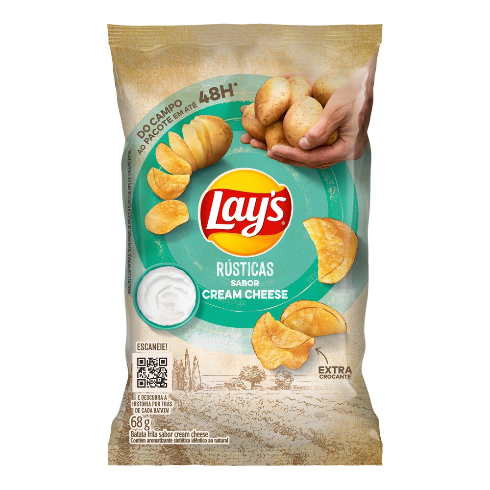 Thumbnail de SALGADINHO LAYS RUSTICAS CREAM CHEESE 68G