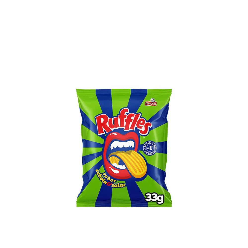 SALGADINHO RUFFLES SABOR CEBOLA E SALSA 33G