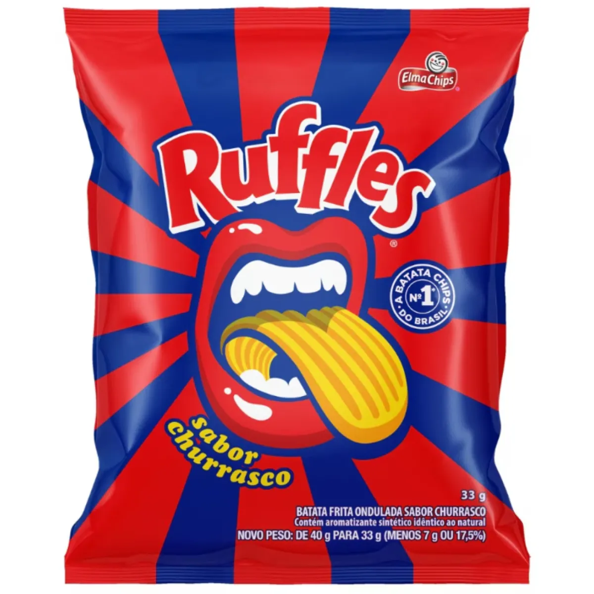 SALGADINHO RUFFLES SABOR CHURRASCO 33G
