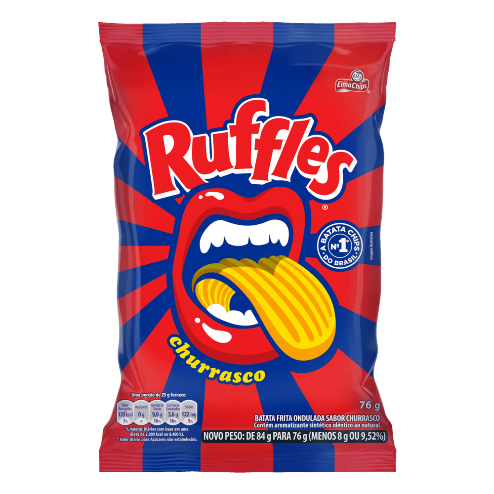 SALGADINHO RUFFLES SABOR CHURRASCO 68G