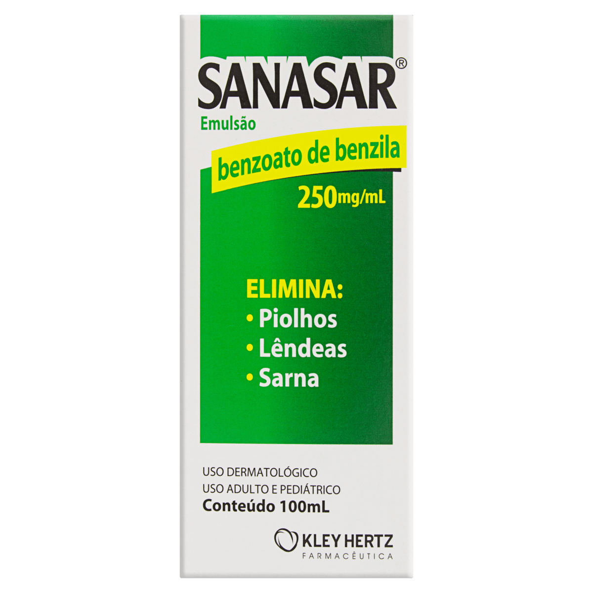 SANASAR LOCAO EMULSAO TOPICA 250MG ML HERTZ COM 100ML