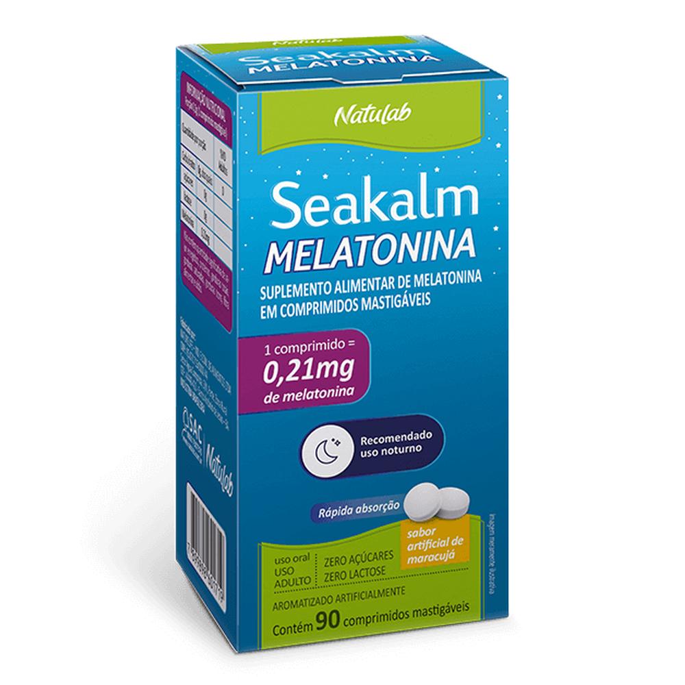 SEAKALM MELATONINA 0 21MG COM 90 COMPRIMIDOS MASTIGAVEIS