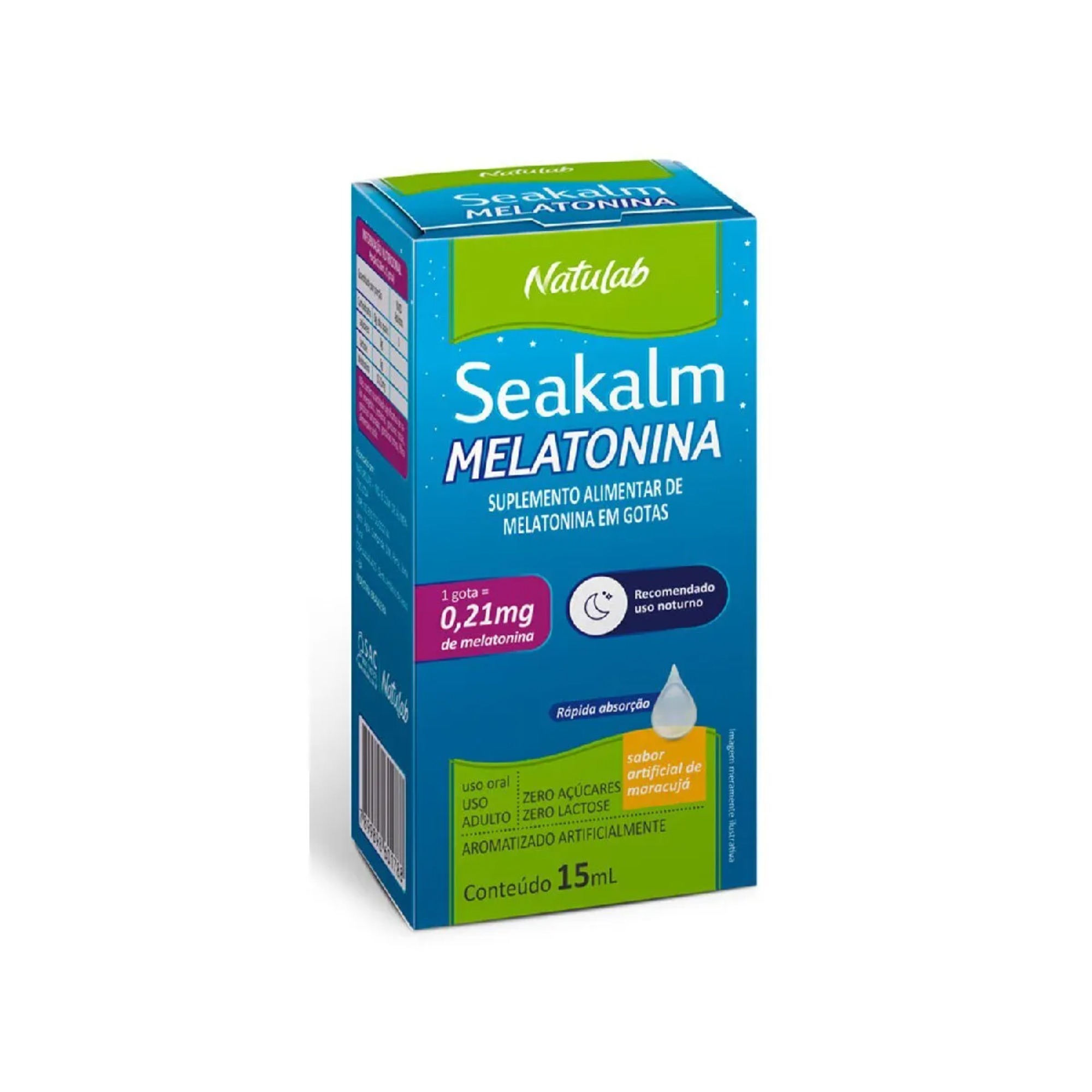 SEAKALM MELATONINA 0 21MG GOTAS COM 15ML