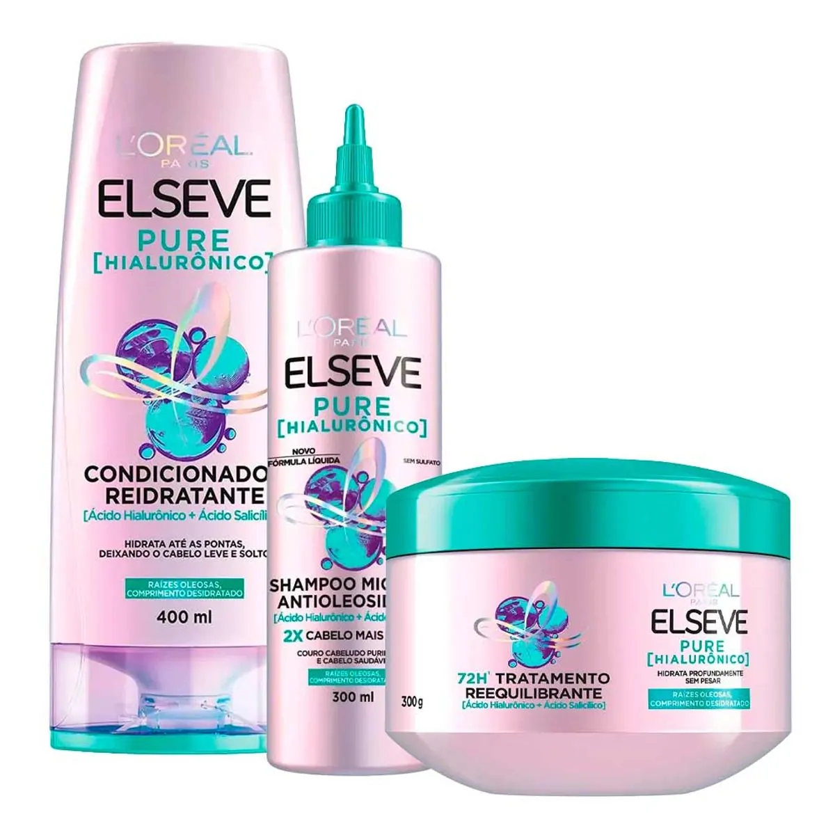 SHAMPOO ELSEVE MICELAR PURE HIALURONICO 300ML