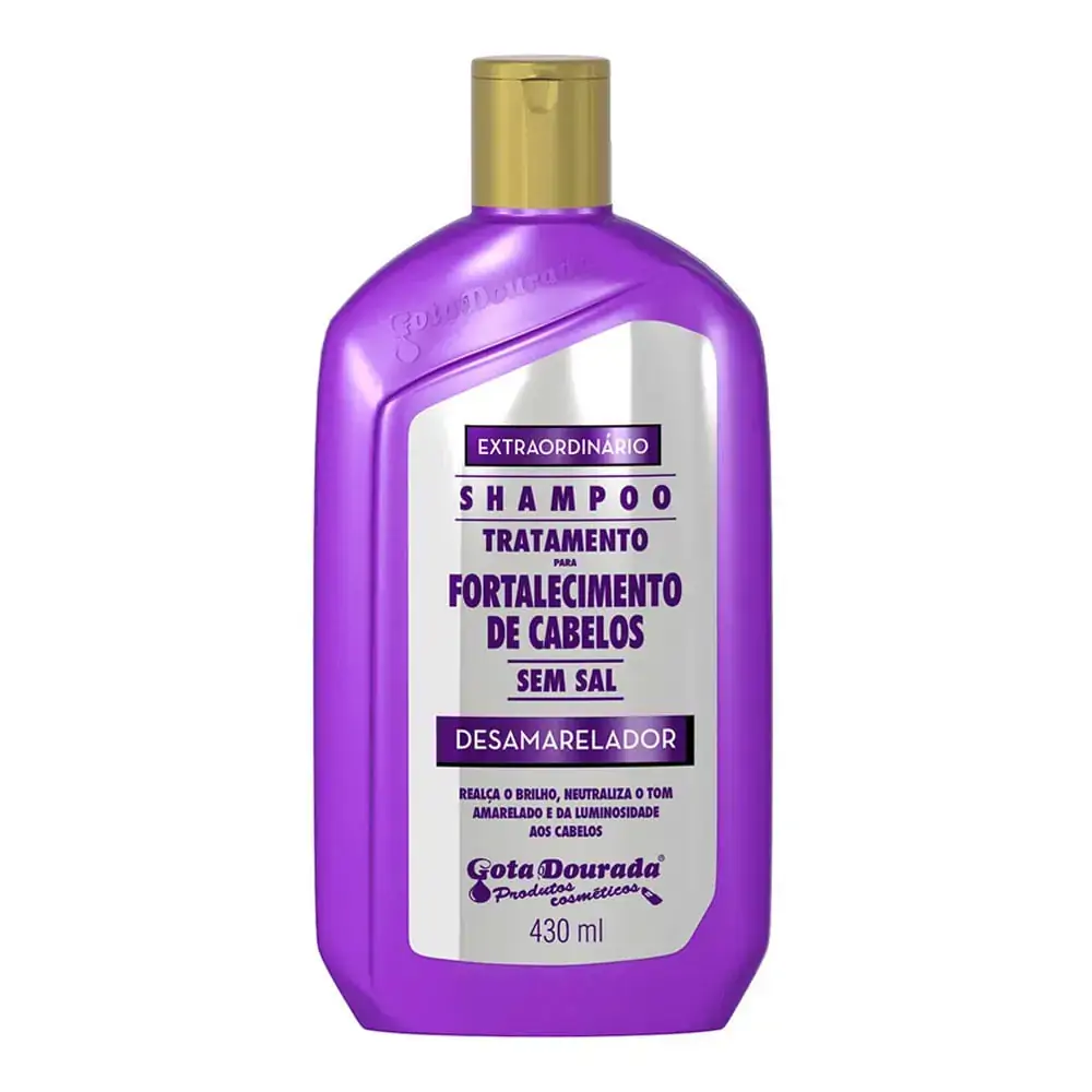 SHAMPOO FORTALECEDOR DESAMARELADOR GOTA DOURADA 430ML