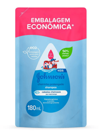 SHAMPOO INFANTIL JOHNSONS BABY CHEIRINHO PROLONGADO REFIL 180ML