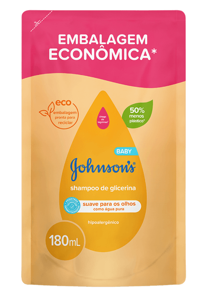 SHAMPOO INFANTIL JOHNSONS BABY GLICERINA REFIL 180ML
