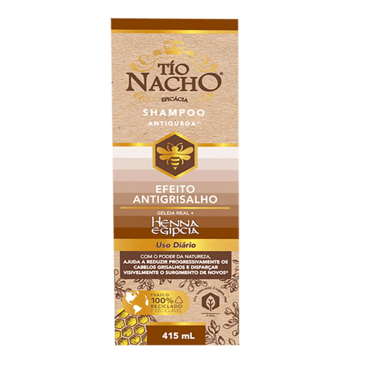 SHAMPOO TIO NACHO ANTIGRISALHO GENOMA 415ML