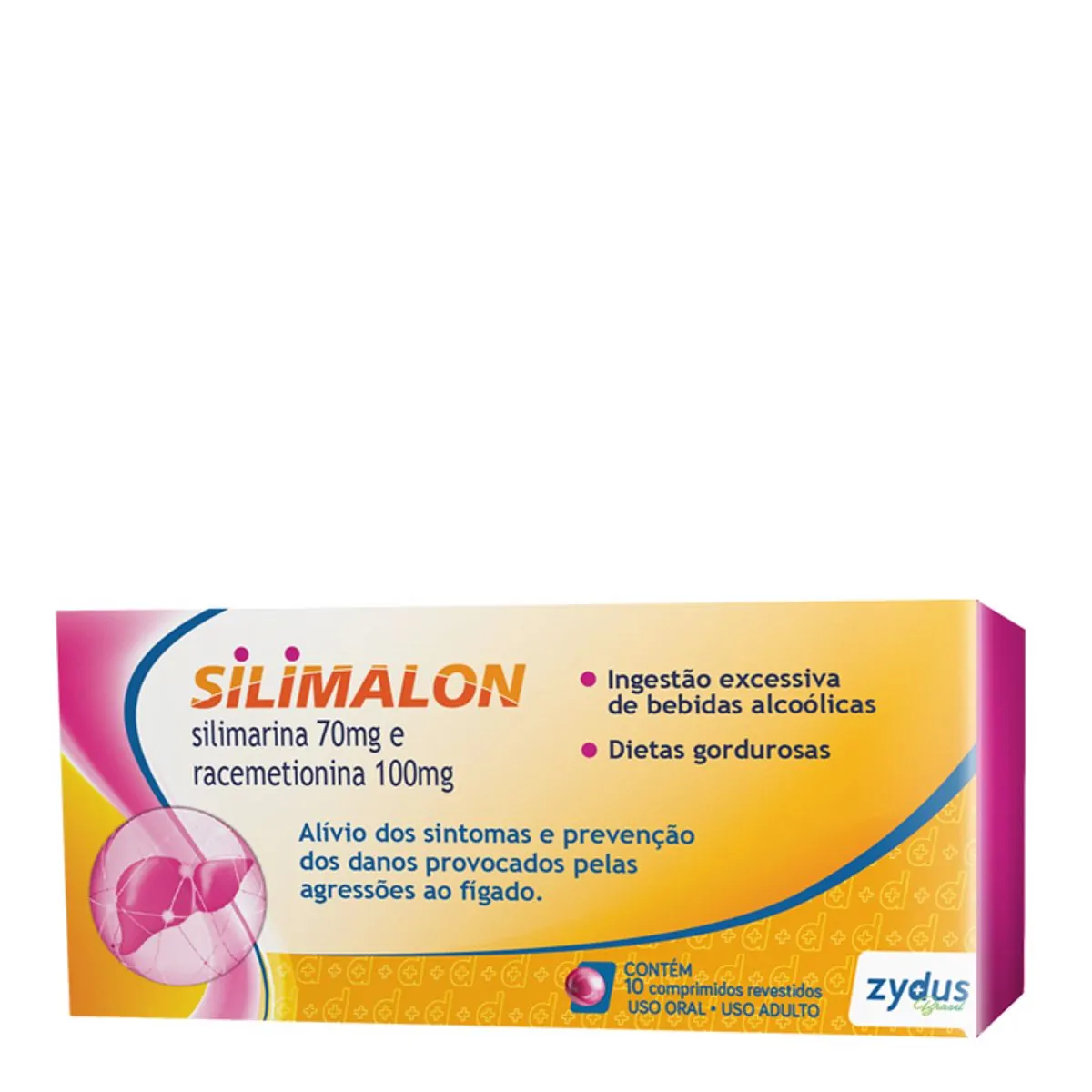 SILIMALON 100MG 70MG ZYDUS NIKKHO COM 10 COMPRIMIDOS REVESTIDOS
