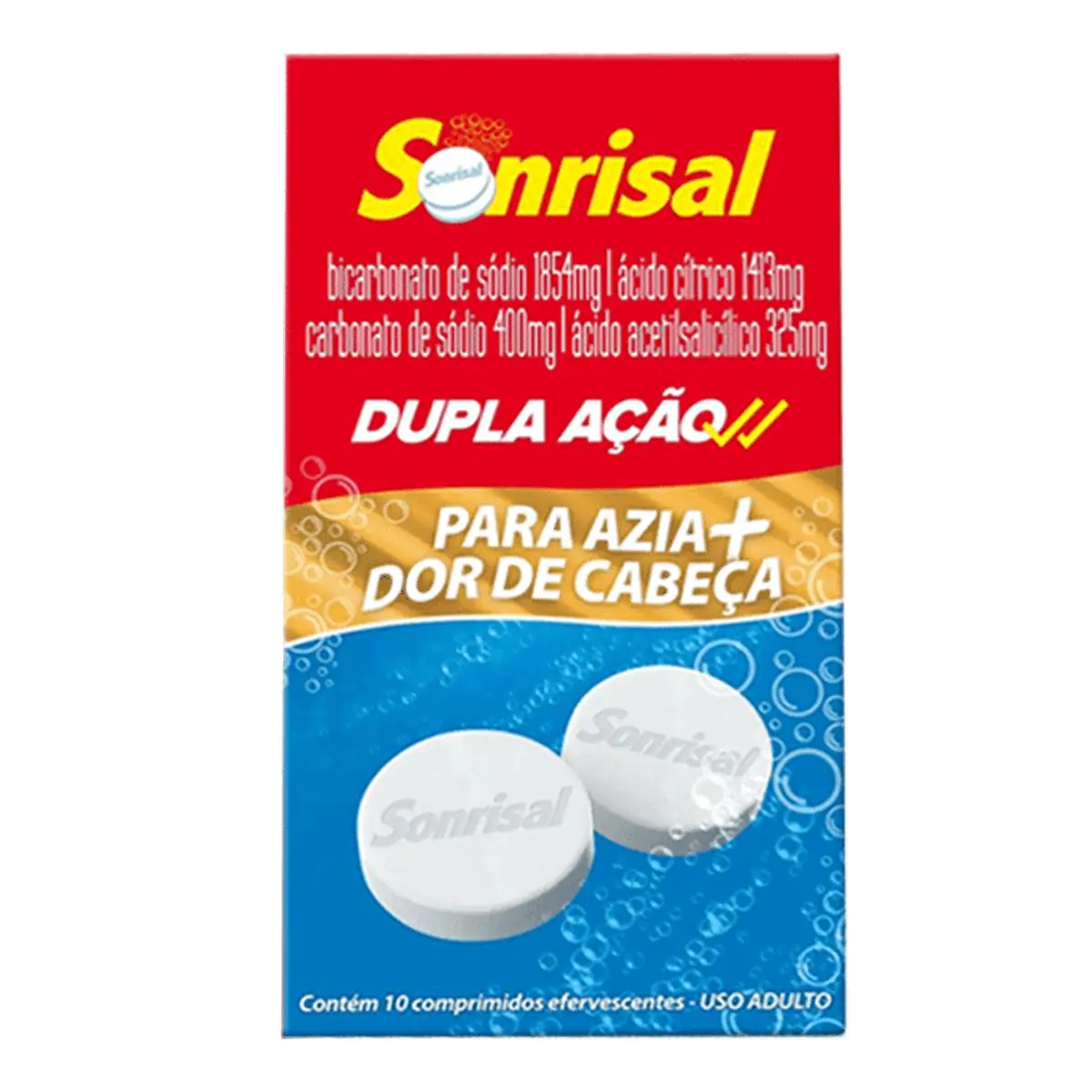 SONRISAL TRADICIONAL COM 10 COMPRIMIDOS EFERVESCENTES
