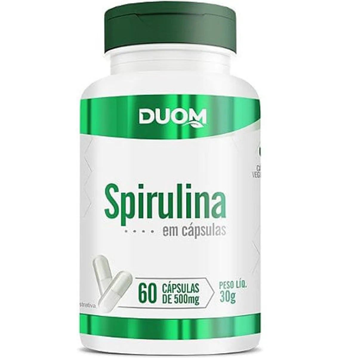 SPIRULINA 500MG DUOM COM 60 CAPSULAS
