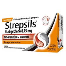 STREPSILS PASTILHA 8 75MG SABOR LARANJA COM 16 UNIDADES