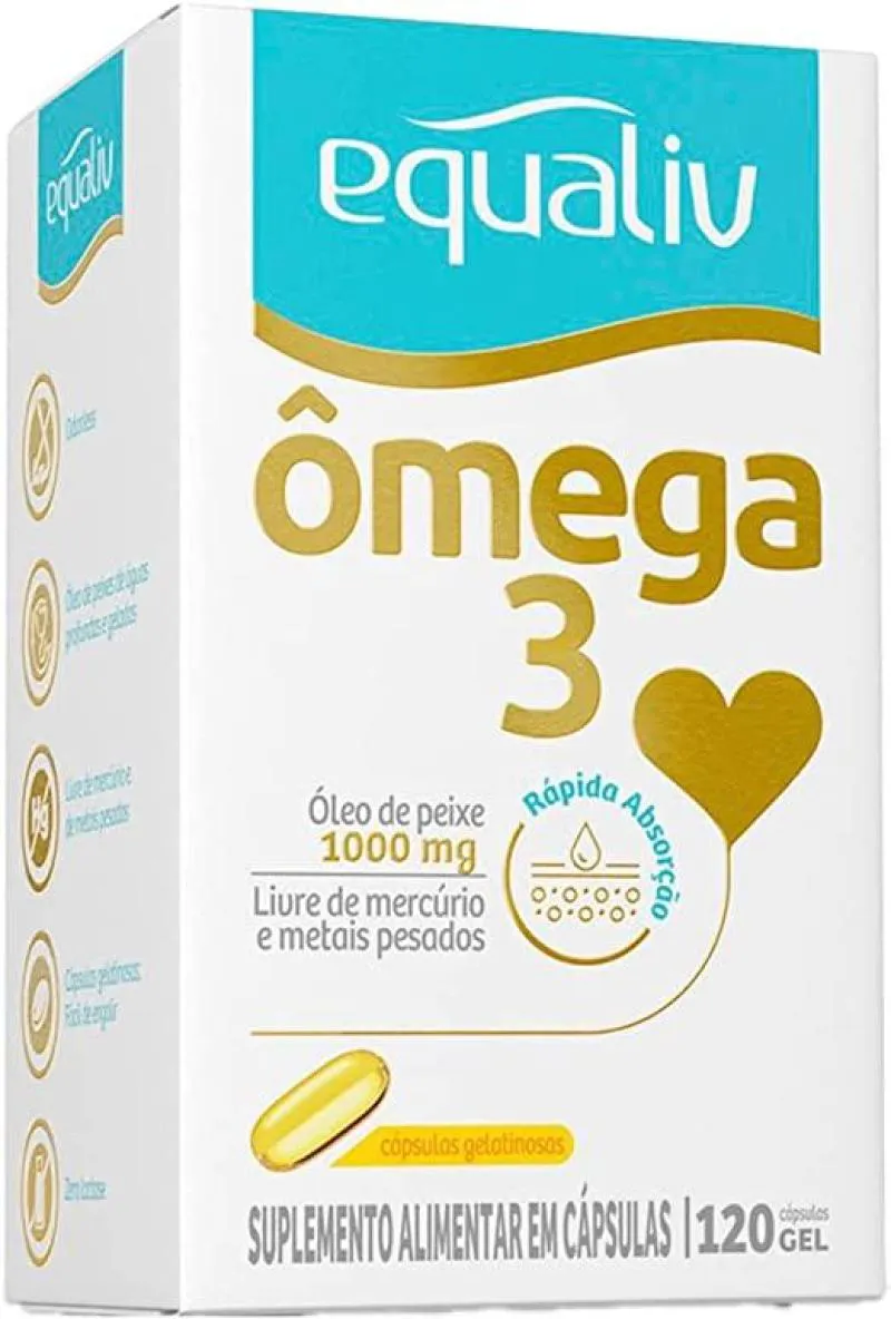 SUPLEMENTO ALIMENTAR EQUALIV OMEGA 3 COM 120 CAPSULAS
