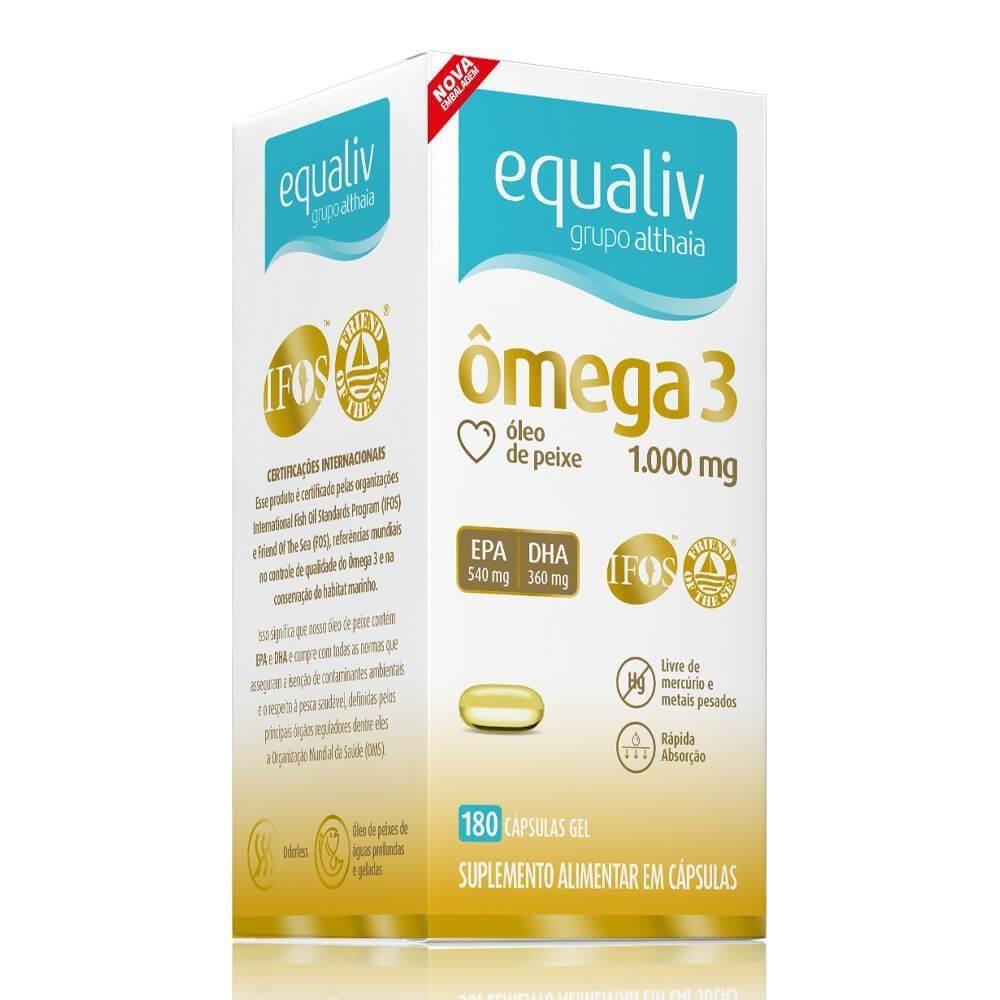 SUPLEMENTO ALIMENTAR EQUALIV OMEGA 3 COM 180 CAPSULAS