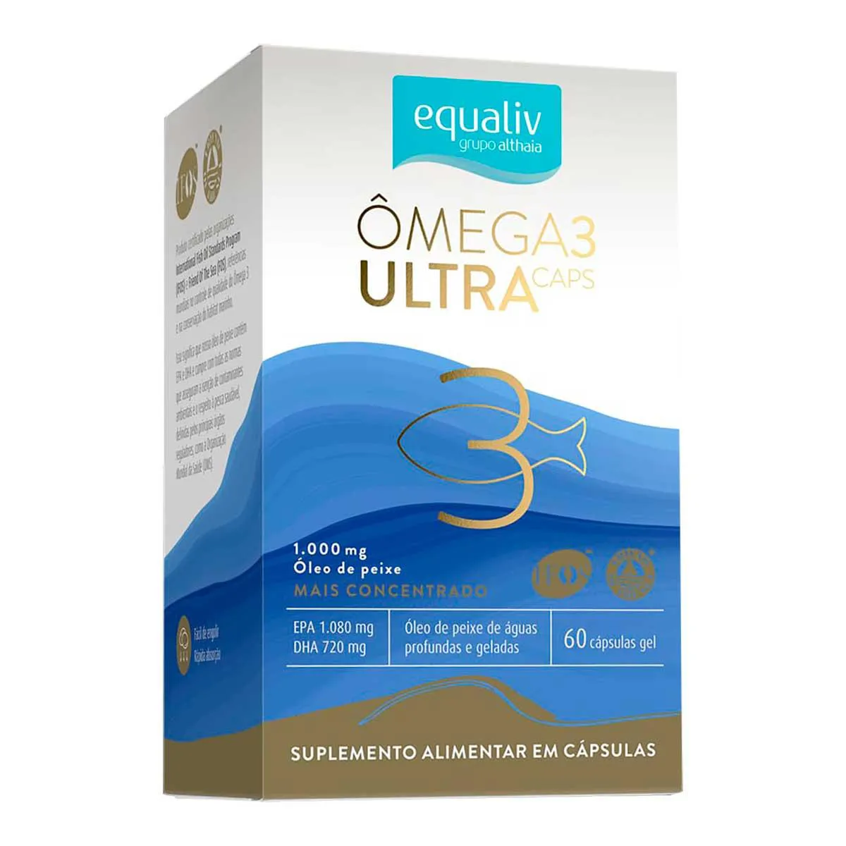Thumbnail de SUPLEMENTO ALIMENTAR EQUALIV OMEGA 3 ULTRA CAPS COM 60 CAPSULAS