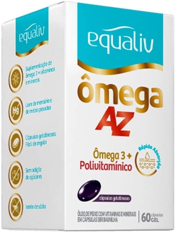 SUPLEMENTO ALIMENTAR EQUALIV OMEGA A-Z COM 60 CAPSULAS GEL