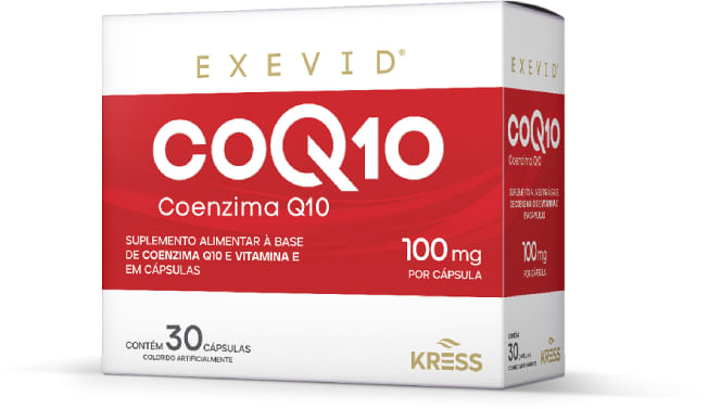 SUPLEMENTO EXEVID COQ10 100MG COM 30 CAPSULAS
