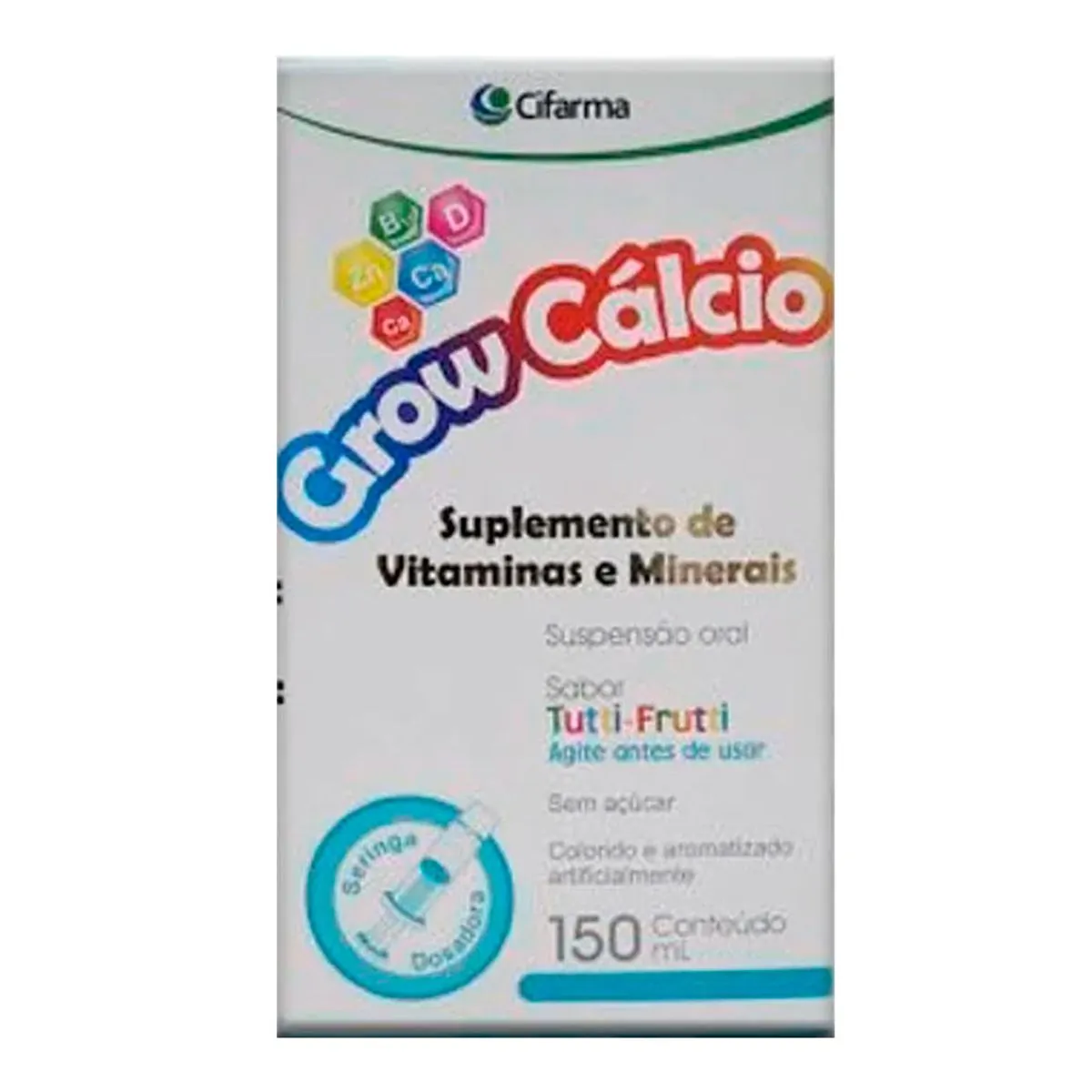 SUPLEMENTO GROW CALCIO 150ML COM SERINGA DOSADORA