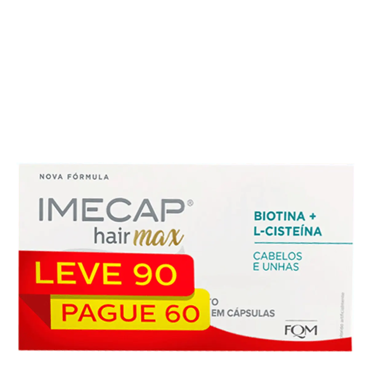 SUPLEMENTO IMECAP HAIR MAX KIT LEVE 90 PAGUE 60 CAPSULAS