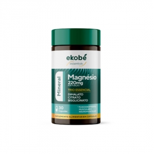 SUPLEMENTO MAGNESIO 200MG DIMALATO, CITRATO E BISGLICINATO COM 30 CAPSULAS