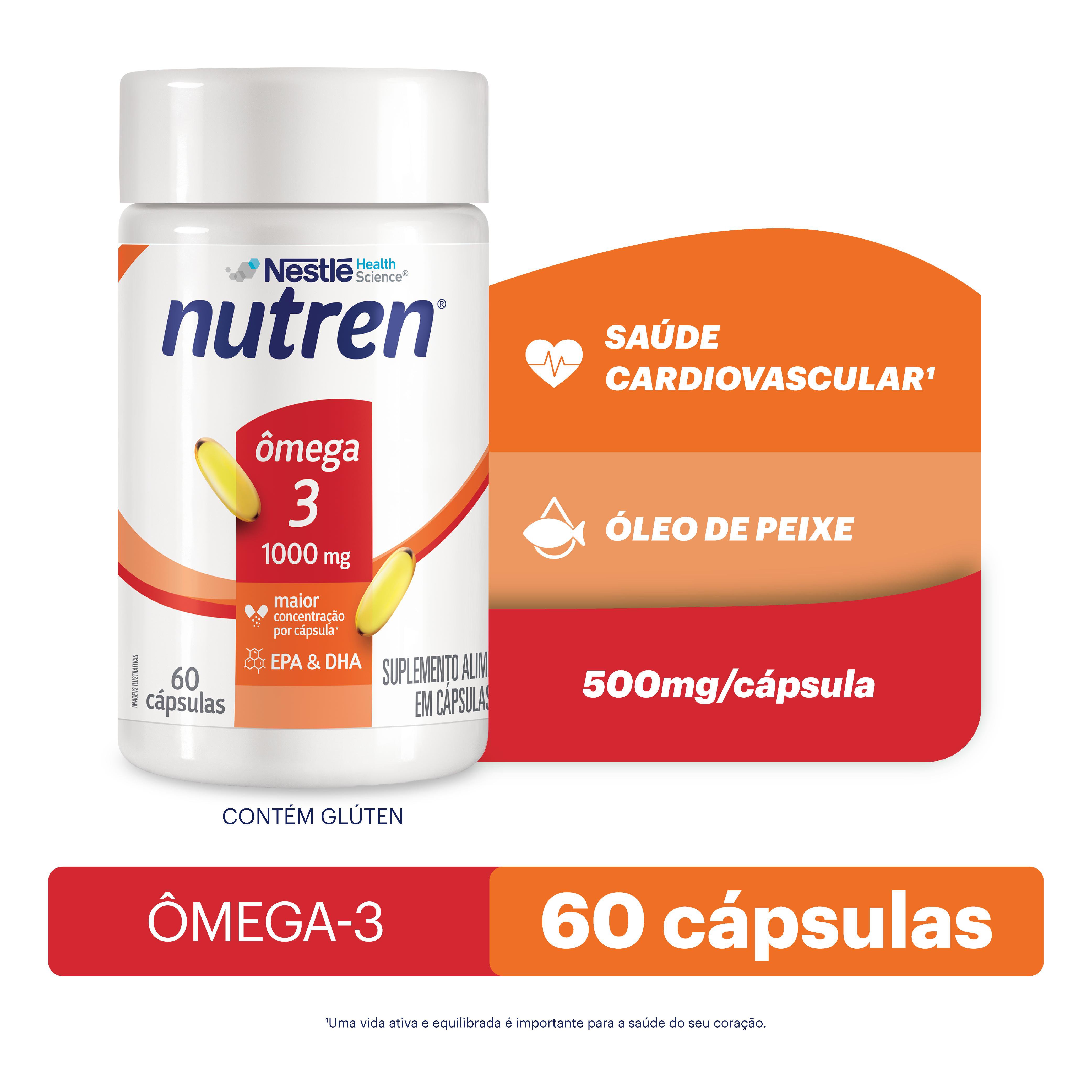 SUPLEMENTO NUTREN OMEGA 3 COM 60 CAPSULAS