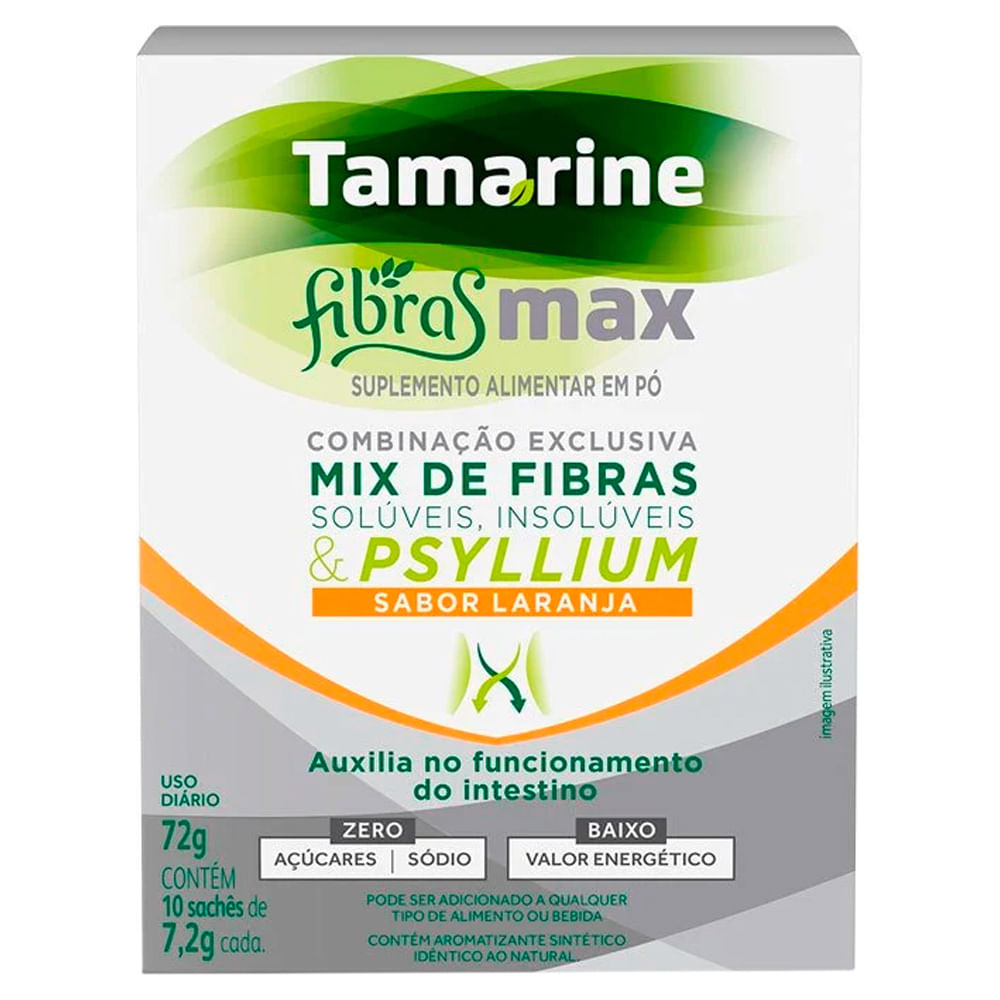 TAMARINE FIB MAX FIBRA ALIMENTAR EM PO COM 10 SACHES 7.2G