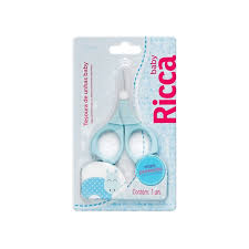 TESOURA DE UNHA BABY RICCA COLORS AZUL