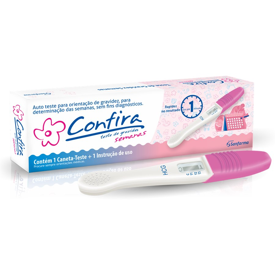 TESTE DE GRAVIDEZ CONFIRA SEMANAS CANETA MULTILAB