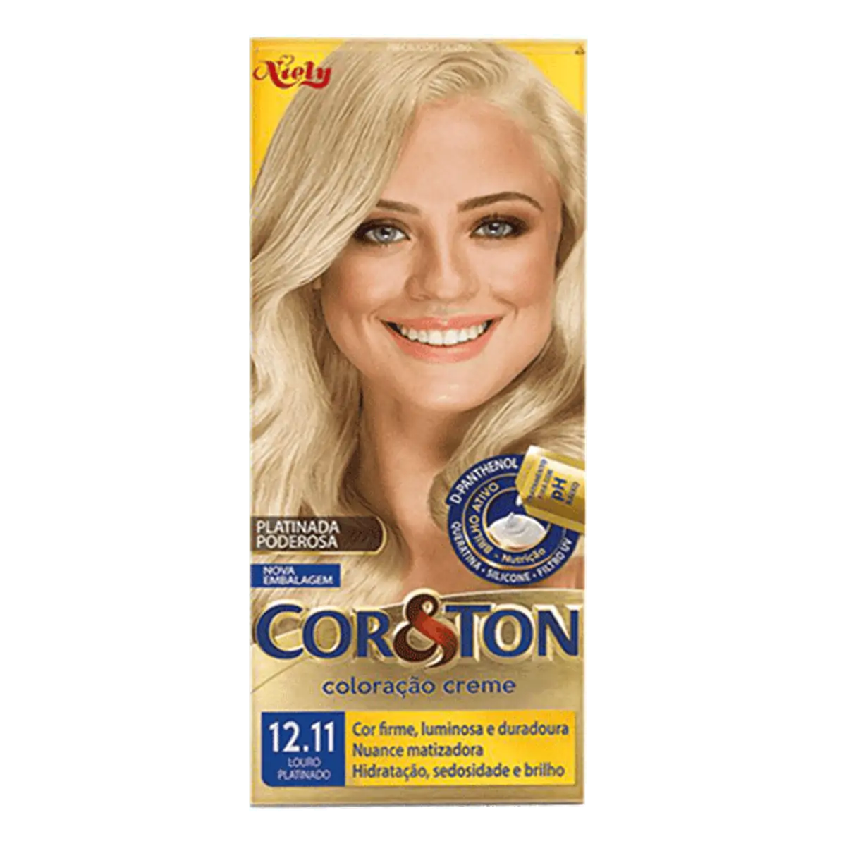 TINTURA COR E TON 12.11 LOURO PLATINADO NIELY 50ML