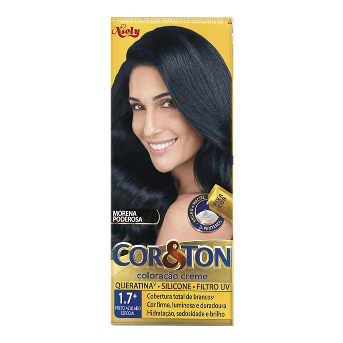 TINTURA COR E TON 1.7 PRETO AZULADO ESPECIAL NIELY 50G