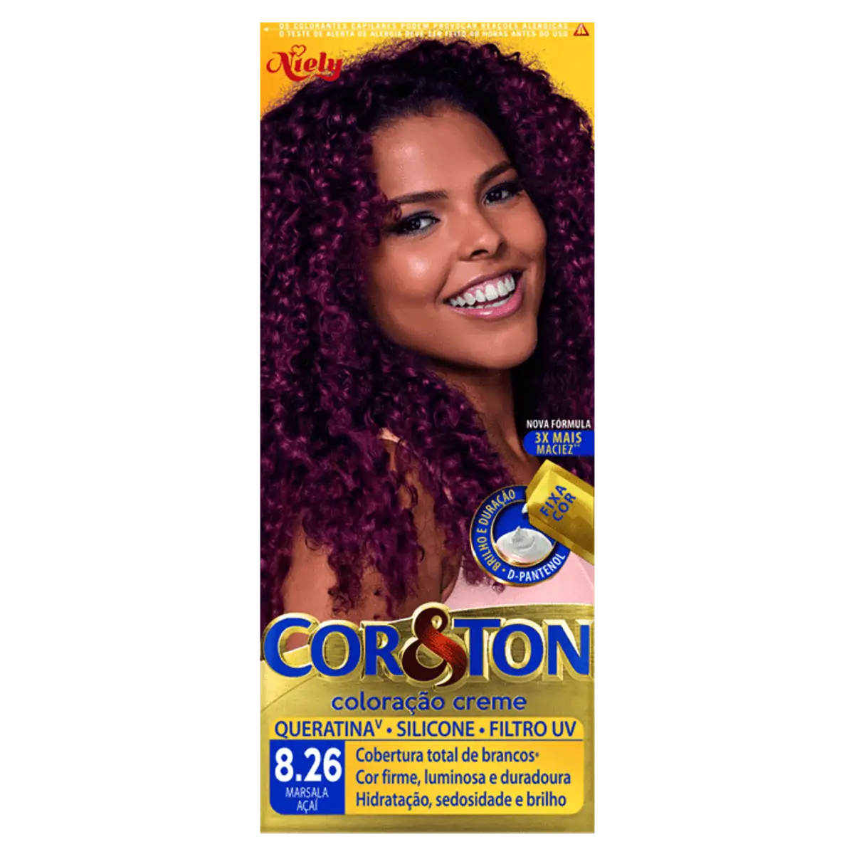TINTURA COR E TON NIELY MARSALA ACAI 8.26