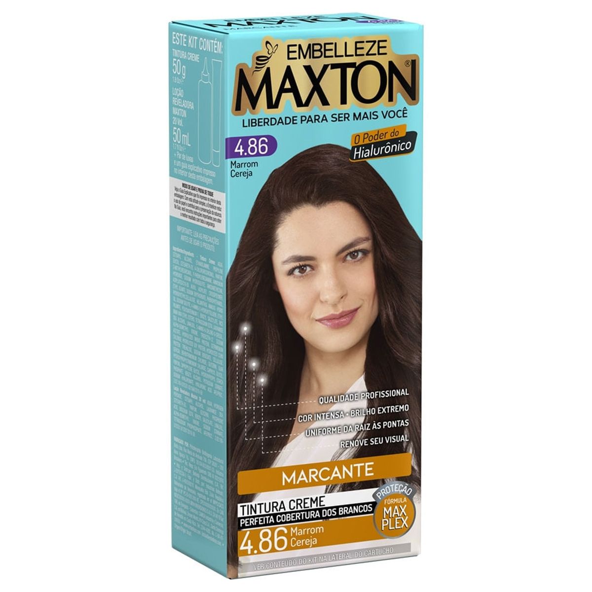 TINTURA MAXTON 4.86 MARROM CEREJA MAXTON