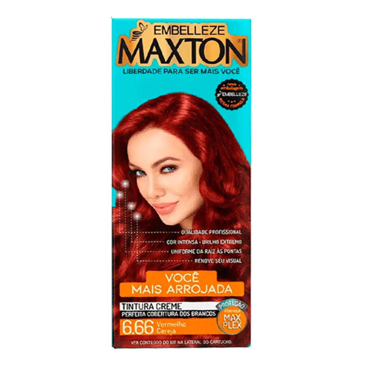 TINTURA MAXTON 6.66 VERMELHO CEREJA EMBELLEZE