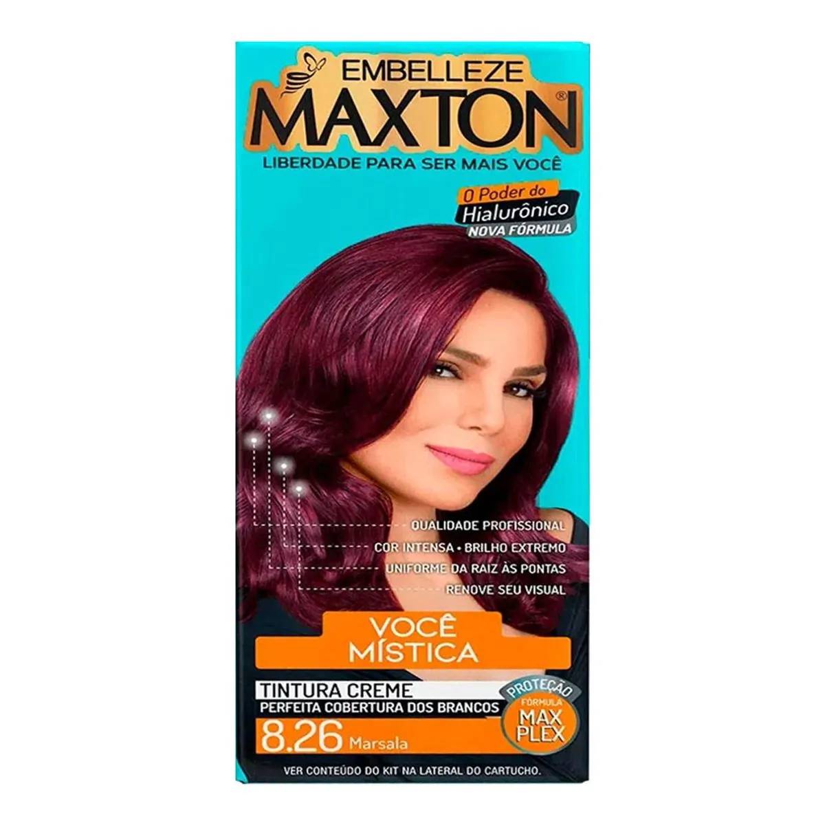 TINTURA MAXTON 8.26 VERMELHO MARSALA EMBELLEZE
