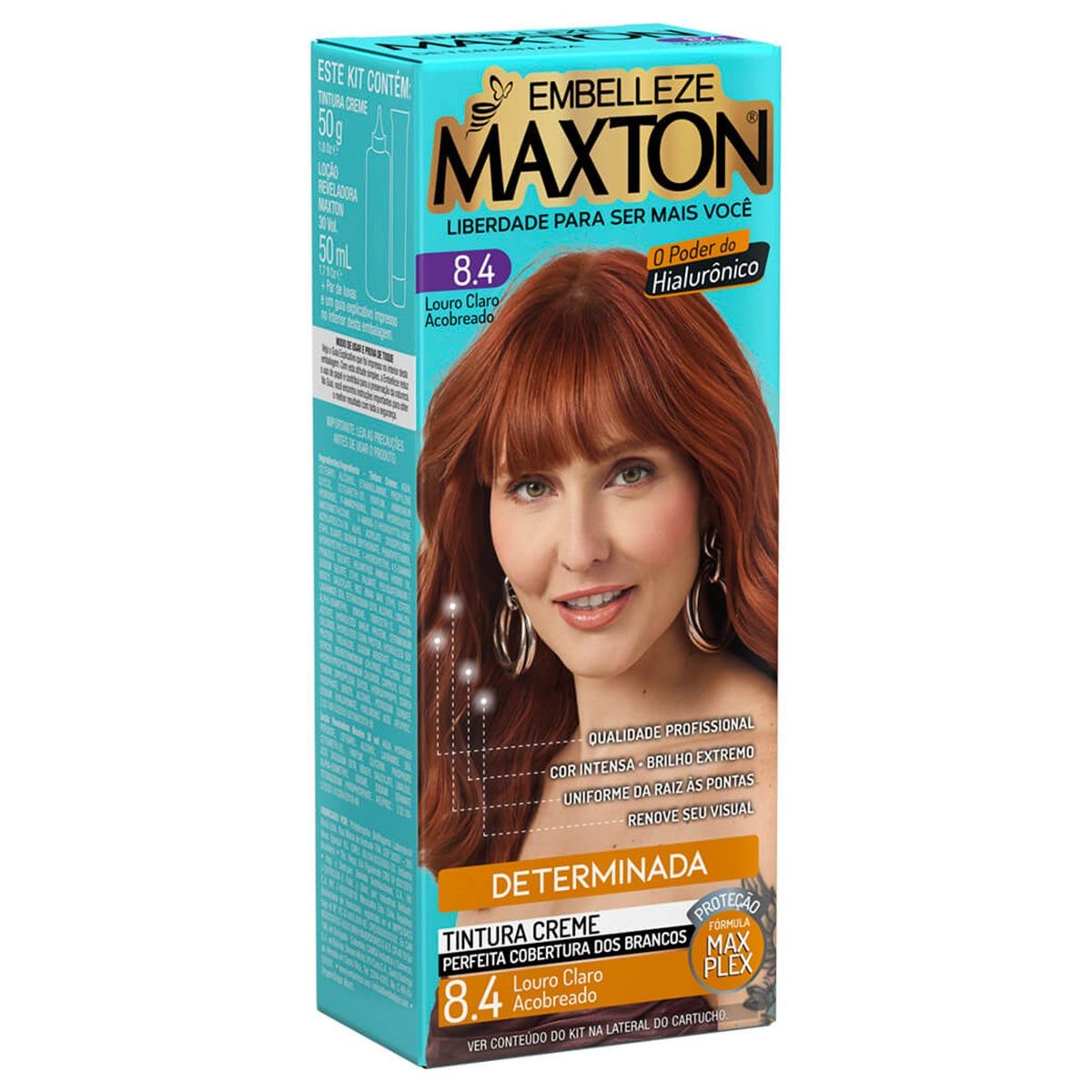 TINTURA MAXTON 8.4 LOURO CLARO ACOBREADO EMBELLEZE
