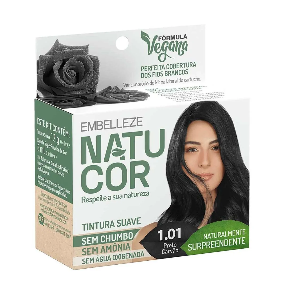 Thumbnail de TINTURA NATUCOR 1.01 PRETO CARVAO NATU HAIR