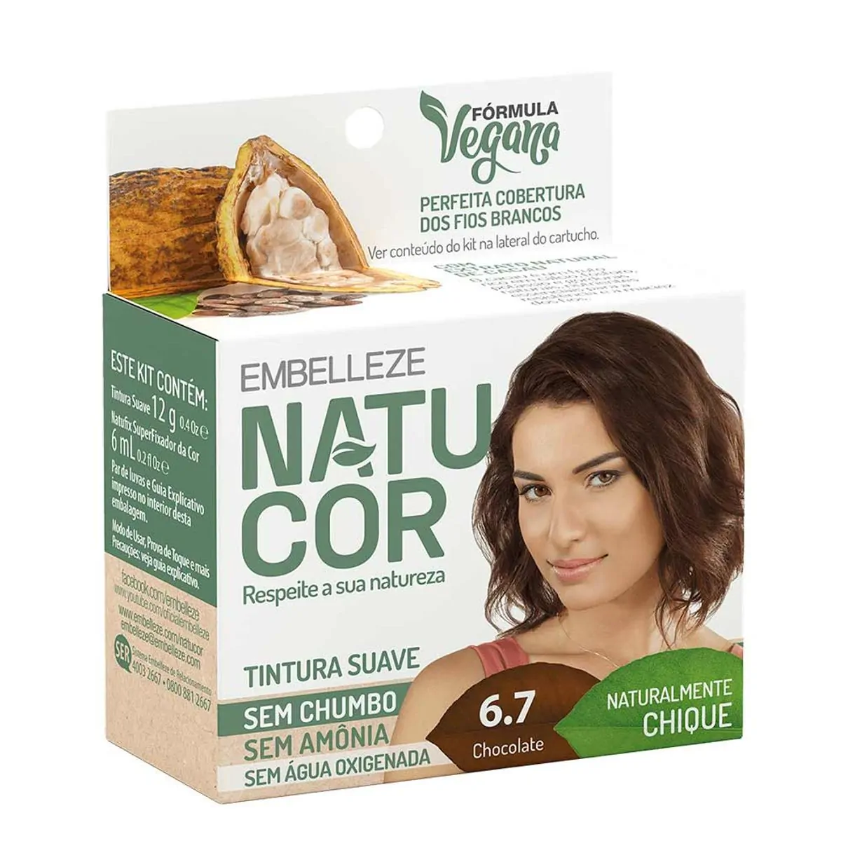 TINTURA NATUCOR 6.7 CHOCOLATE NATU HAIR